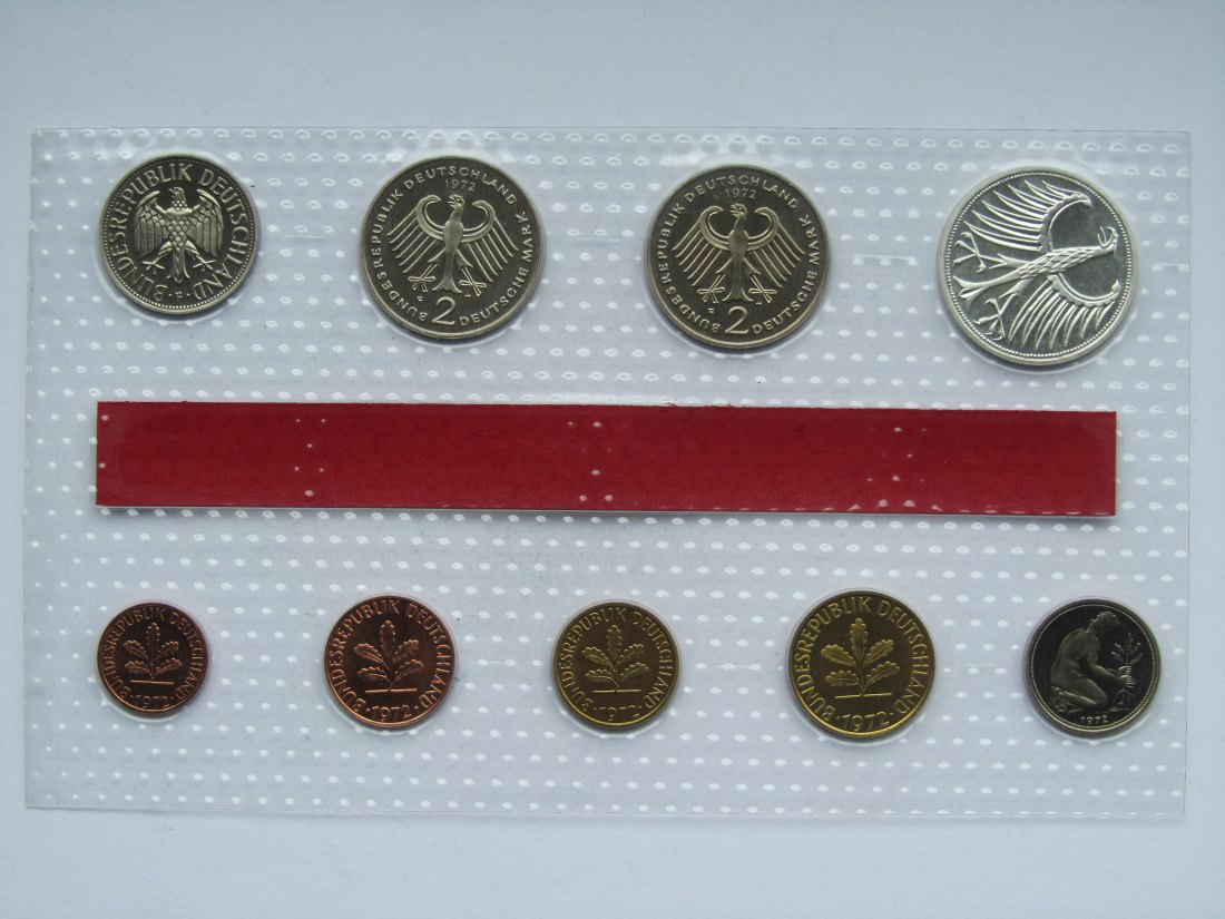  Deutschland: Kursmünzensatz 1972 F   