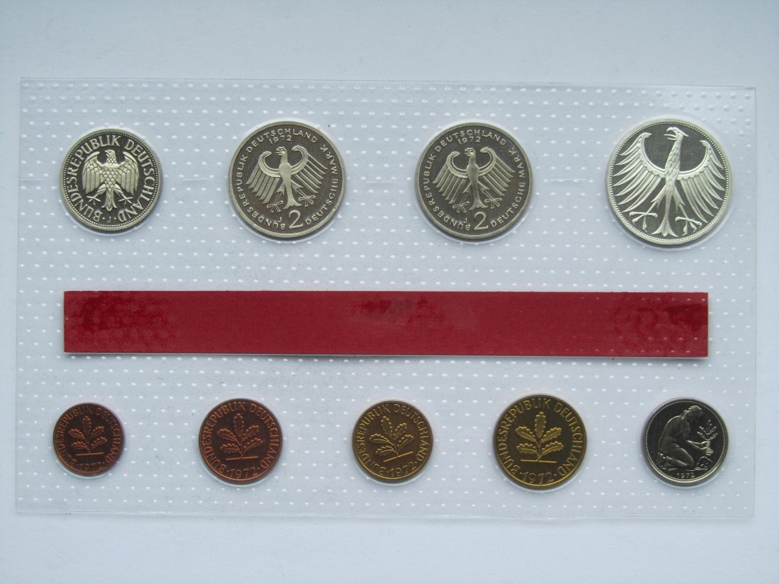  Deutschland: Kursmünzensatz 1972 J   