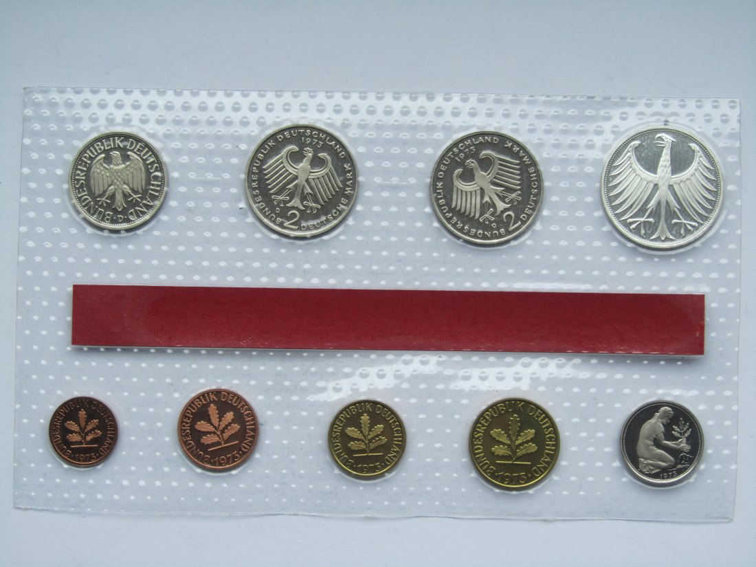  Deutschland: Kursmünzensatz 1973 D   