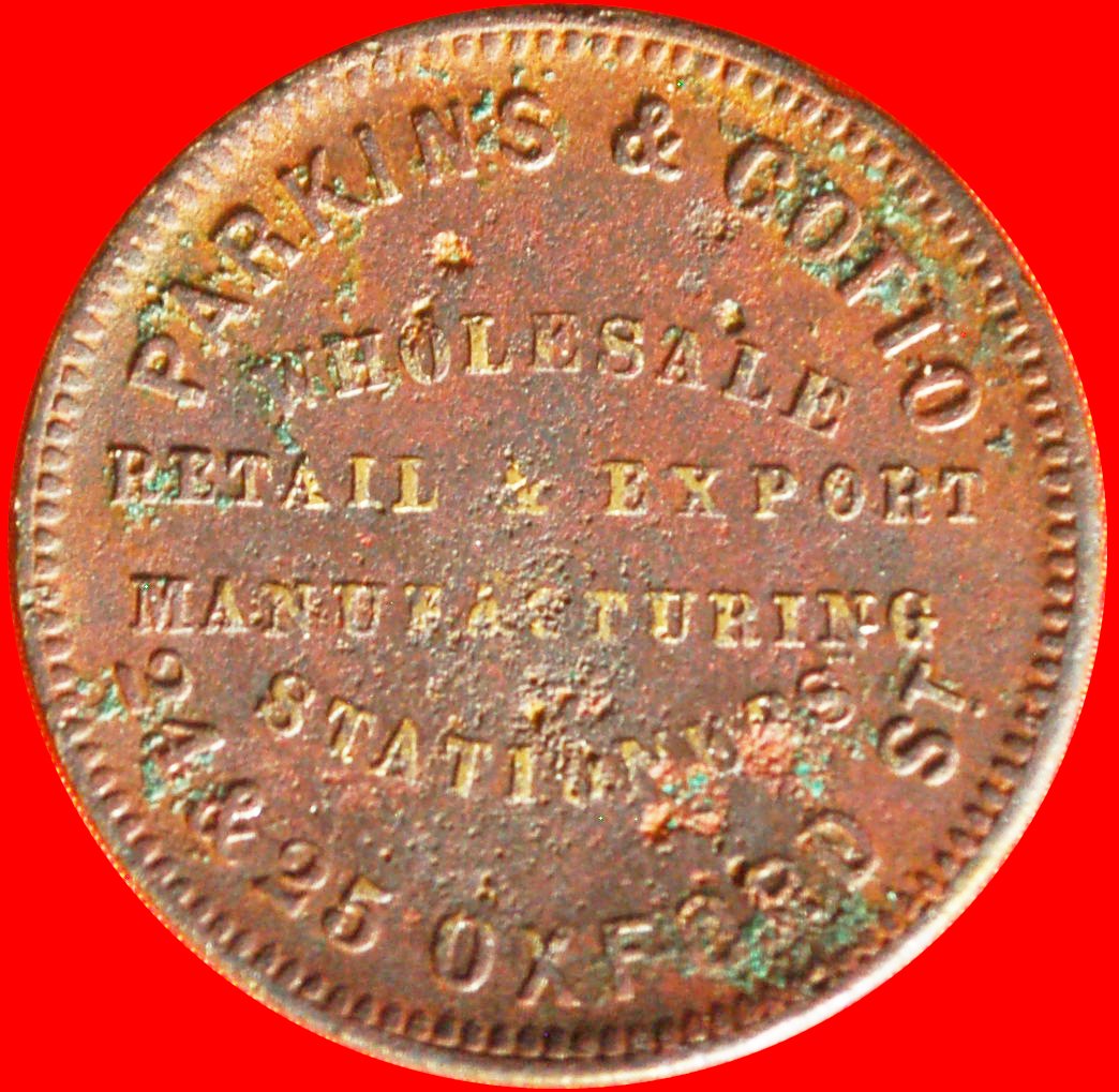  * 1/2 PENNY: GREAT BRITAIN★ PARKINS & GOTTO (1850s) RARE! TO BE PUBLISHED! ★LOW START ★ NO RESERVE!   