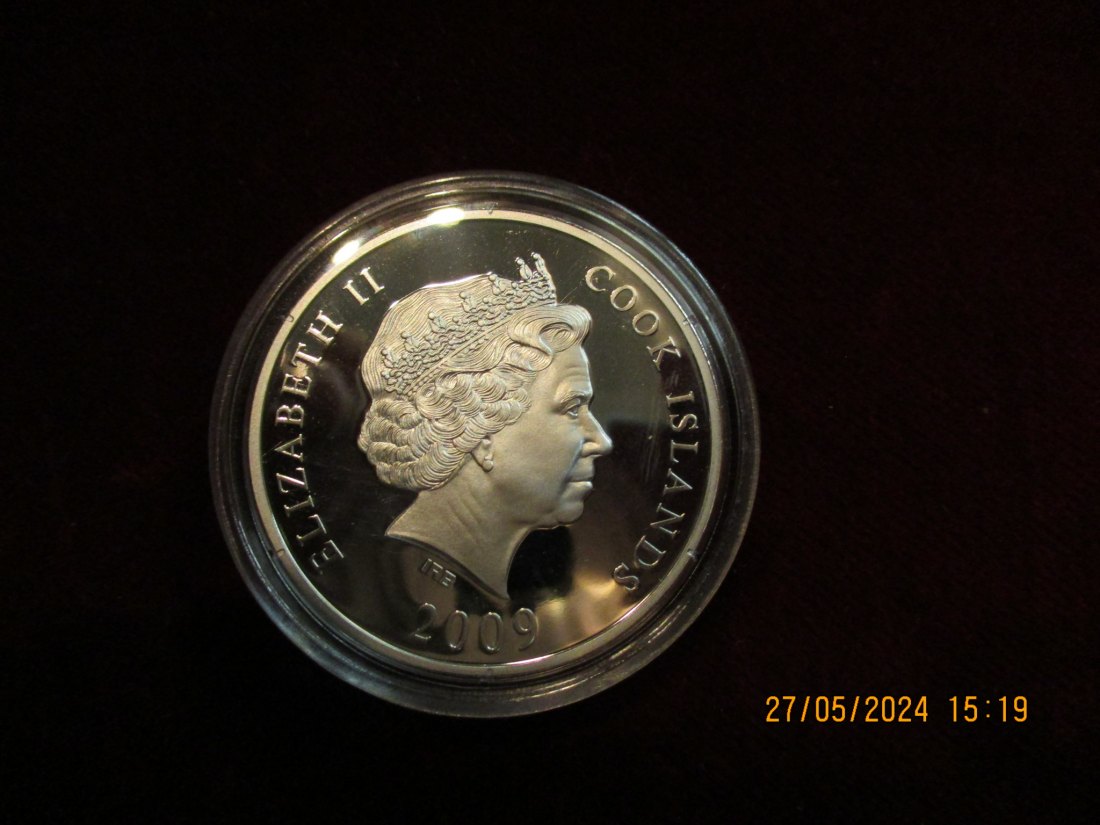  10 Dollars 2009 Cook Islands Skulpturmünze 999er Silber + 925er Silber /MJ2   