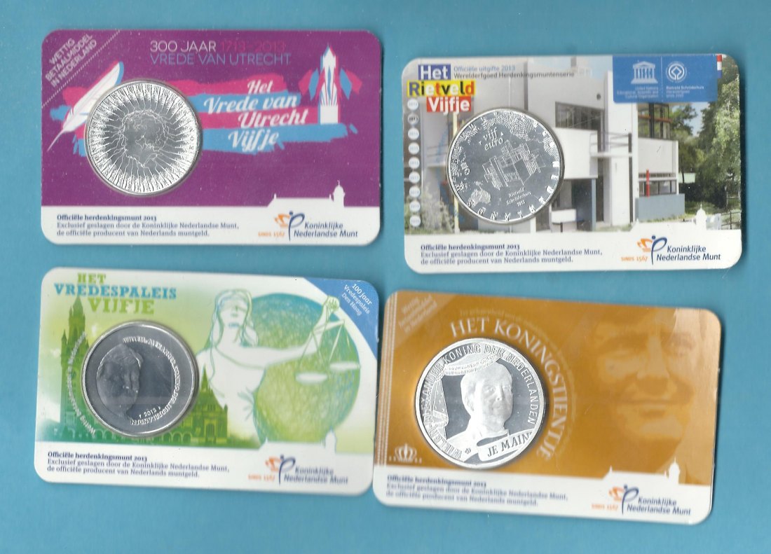  Euro Lot Niederlande 4 Coincards =25 Euro   Münzenankauf Koblenz Frank Maurer AC349   