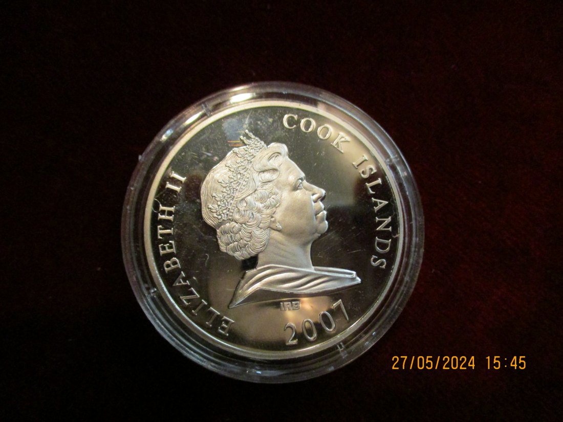  10 Dollars 2007 Cook Islands Skulpturmünze 999er Silber + 925er Silber /MJ7   
