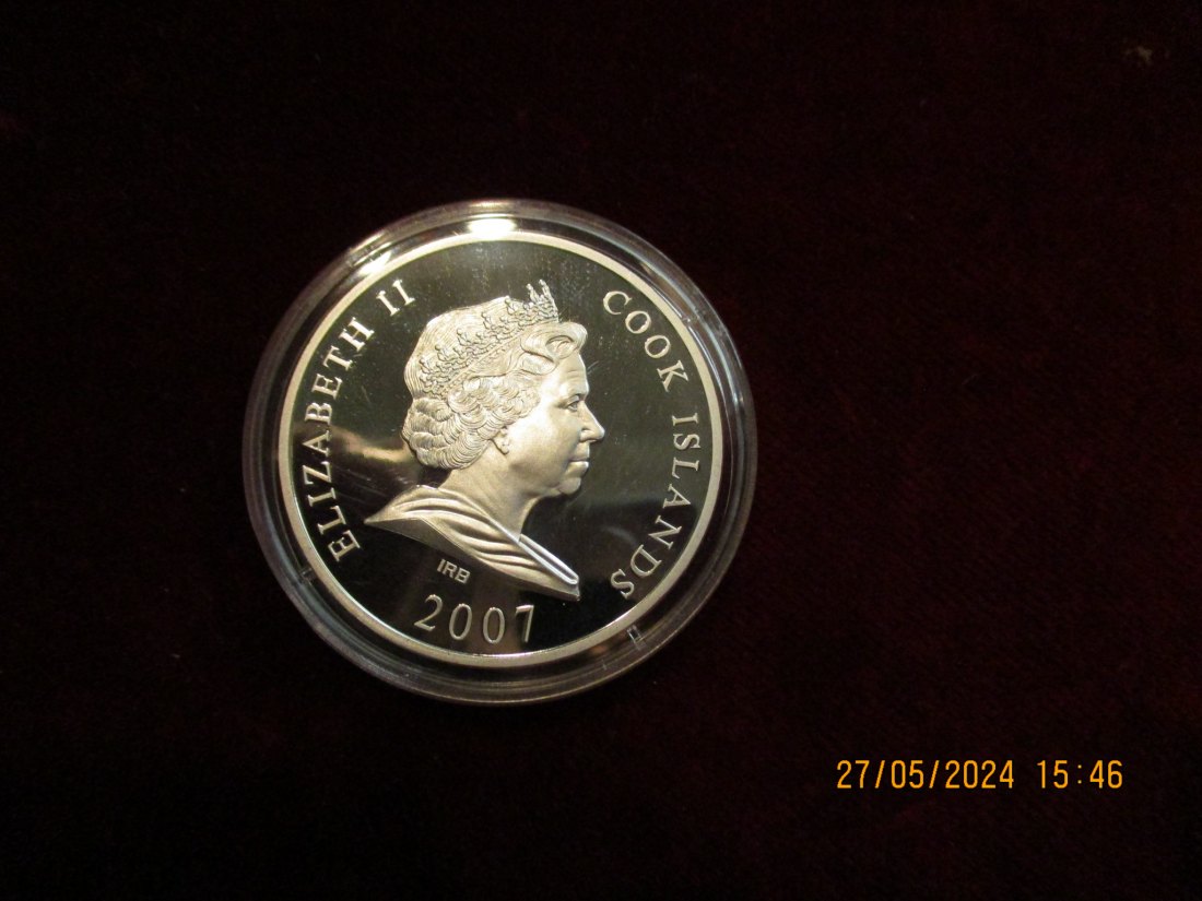  10 Dollars 2007 Cook Islands Skulpturmünze 999er Silber + 925er Silber /MJ8   