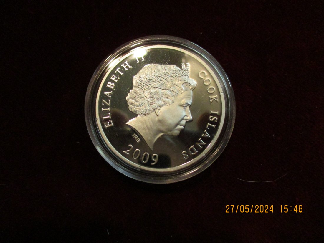  10 Dollars 2007 Cook Islands Skulpturmünze 999er Silber + 925er Silber /MJ10   