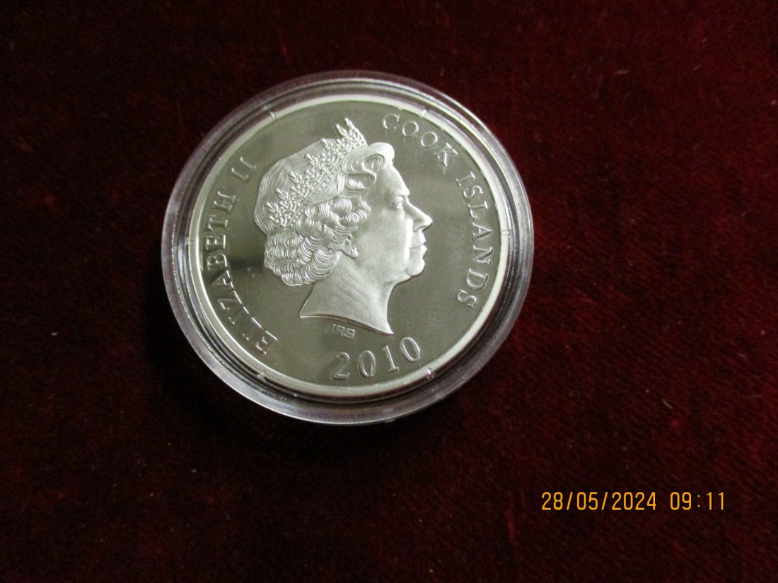  10 Dollars 2010 Cook Islands Skulpturmünze 999er Silber + 925er Silber /MJ17   