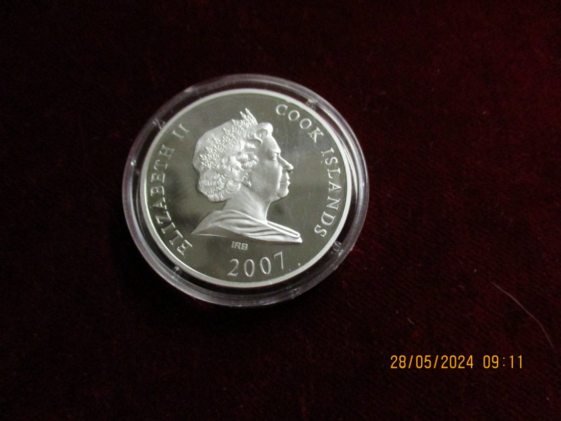  10 Dollars 2007 Cook Islands Skulpturmünze 999er Silber + 925er Silber /MJ18   