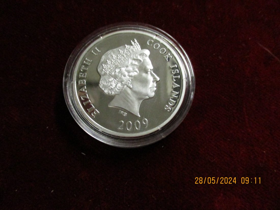  10 Dollars 2009 Cook Islands Skulpturmünze 999er Silber + 925er Silber /MJ19   