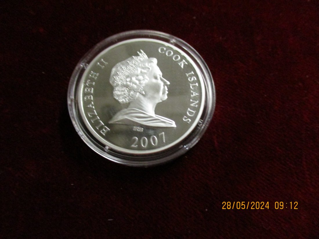 10 Dollars 2007 Cook Islands Skulpturmünze 999er Silber + 925er Silber /MJ20   