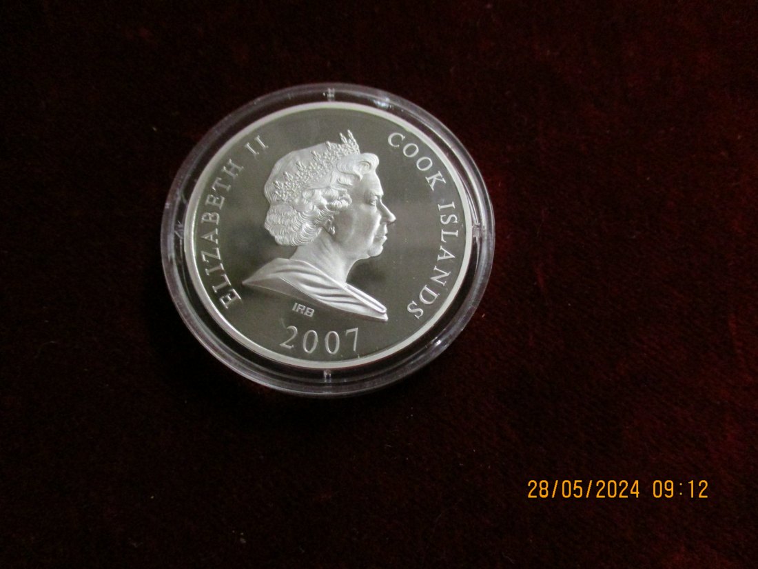  10 Dollars 2007 Cook Islands Skulpturmünze 999er Silber + 925er Silber /MJ22   