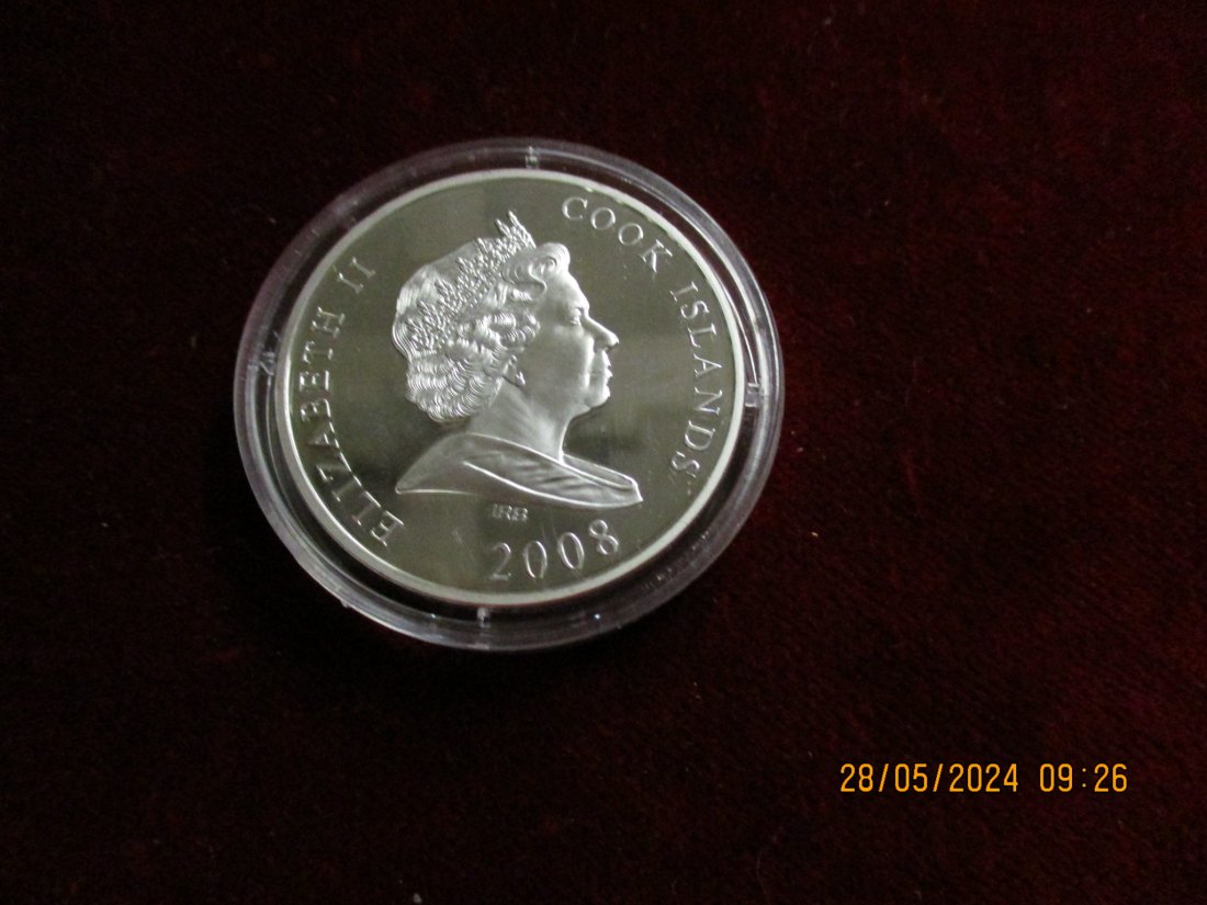  10 Dollars 2008 Cook Islands Skulpturmünze 999er Silber + 925er Silber /MJ25   
