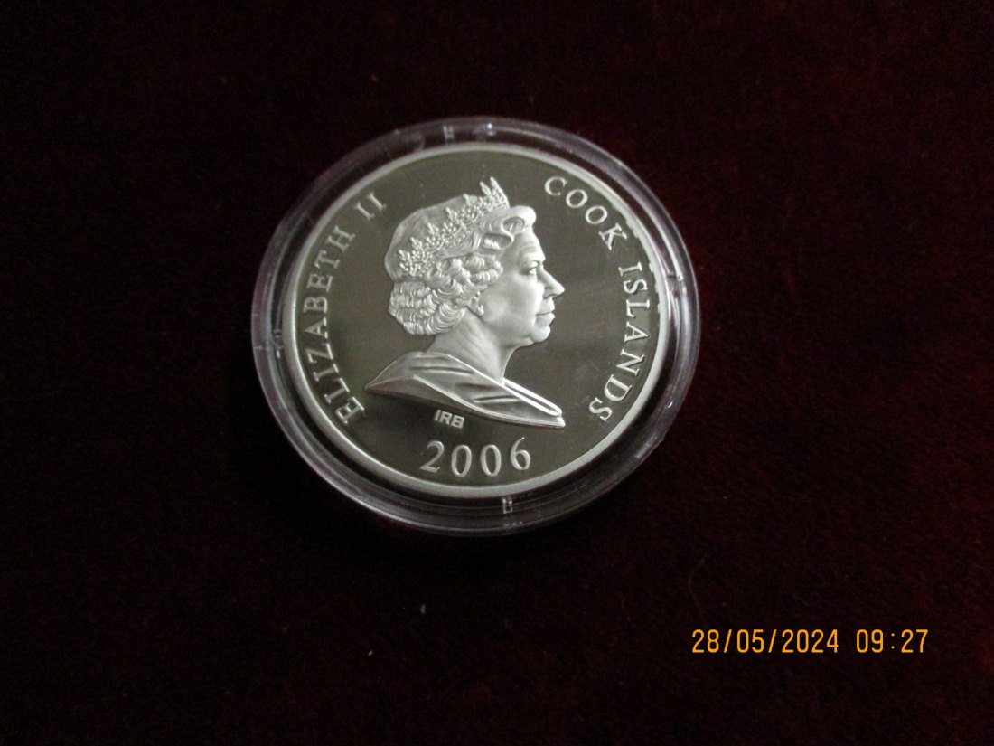  10 Dollars 2006 Cook Islands Skulpturmünze 999er Silber + 925er Silber /MJ27   