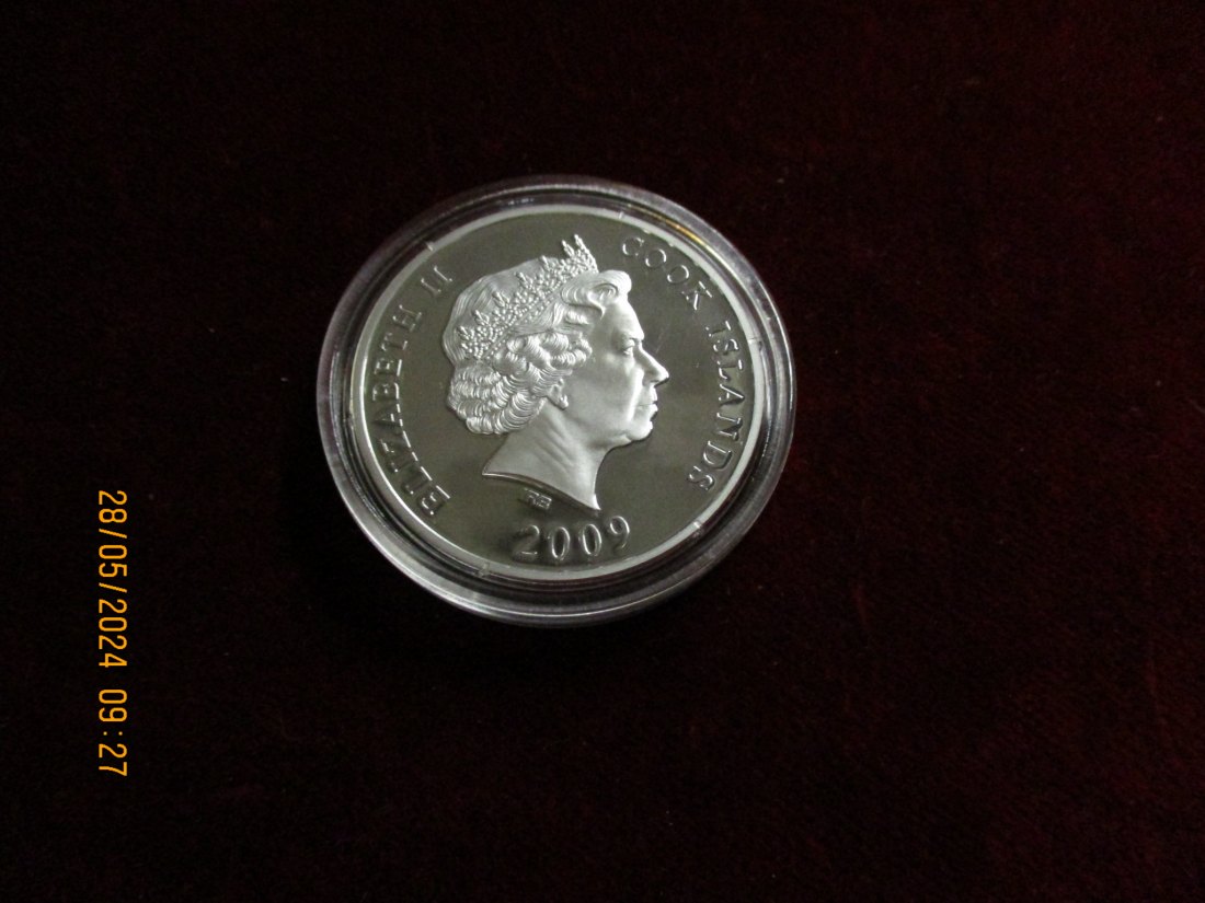  10 Dollars 2009 Cook Islands Skulpturmünze 999er Silber + 925er Silber /MJ26   