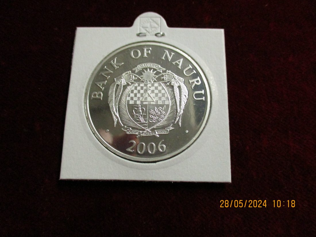  10 Dollars 2006 Nauru Skulpturmünze 999er Silber + 925er Silber /MJ34   