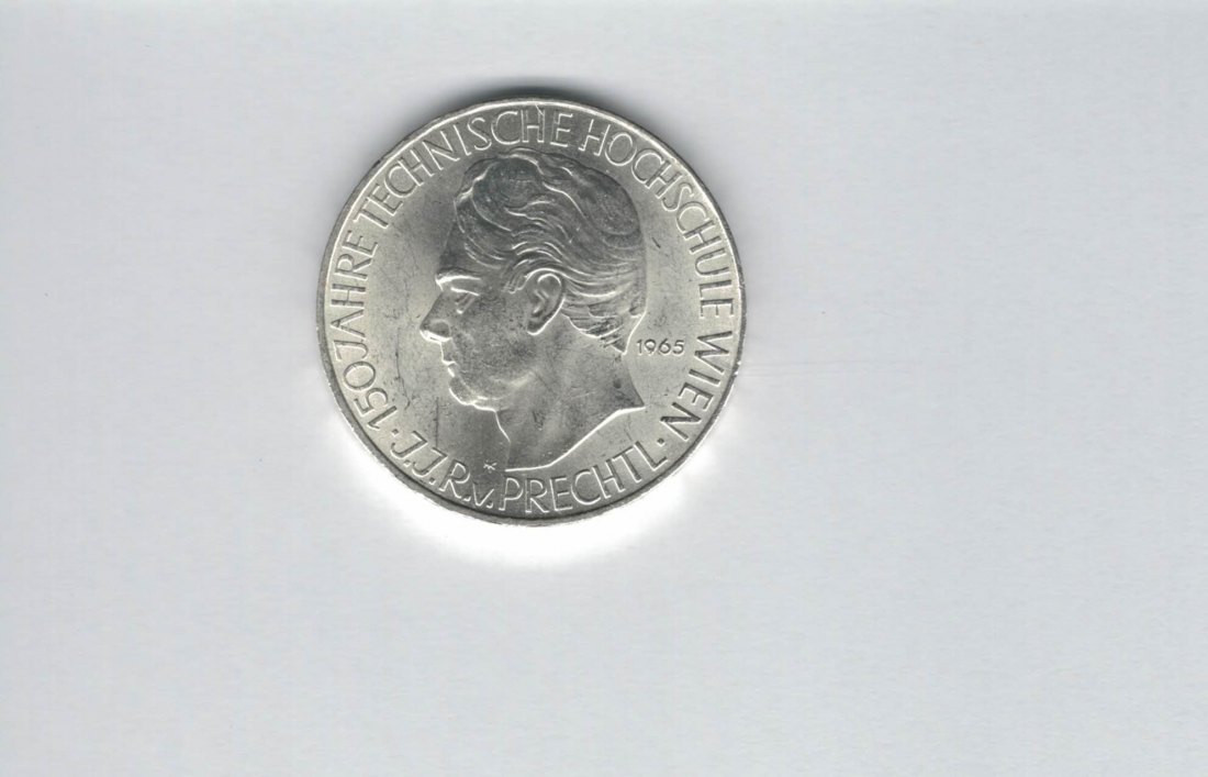  25 Schilling 1965 150 Technische Hochschule Wien Ag Gedenkmünze Österreich Spittalgold9800 4588/11   