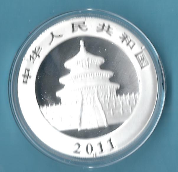  China Panda 2011 st Neuware 31,1 Gramm 999 AG   Münzenankauf Koblenz Frank Maurer AH 410   