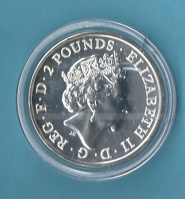  England 2016 2 P. Affe 1 OZ Fein AG  Münzenankauf Koblenz Frank Maurer Ah430   