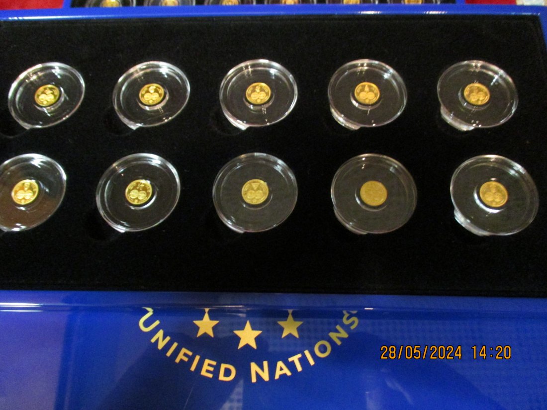  Lot Sammlung 36 Goldmünzen 18 Gramm Gold 9999er 75 Nations Jubilee Edition 2021   