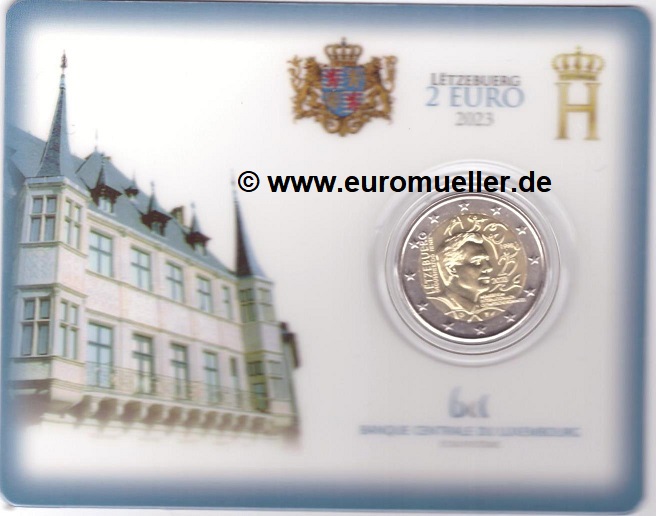 Luxemburg 2 Euro Gedenkmünze 2023...Henri im IOC...bu. in CC   