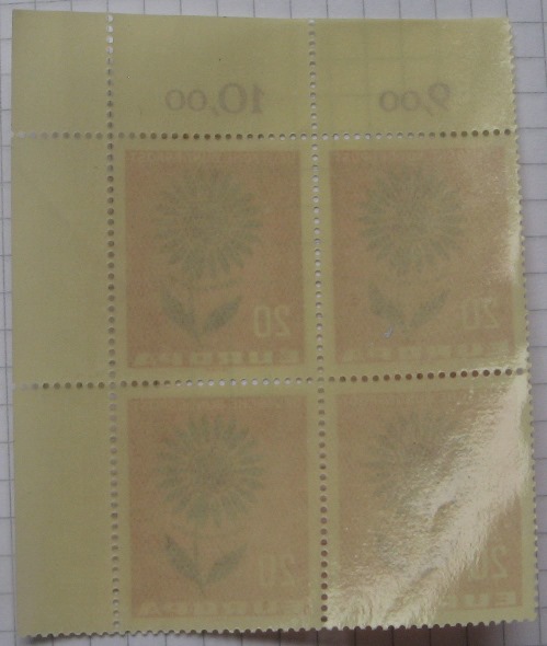  1964-Germany-Mi DE 446 (Europa CEPT-Flower)-4er-Block   