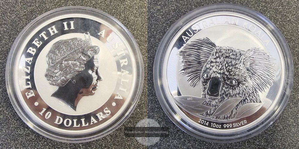  Australien,  10 Dollar 2014 Koala   FM-Frankfurt   Feinsilber: 311g   