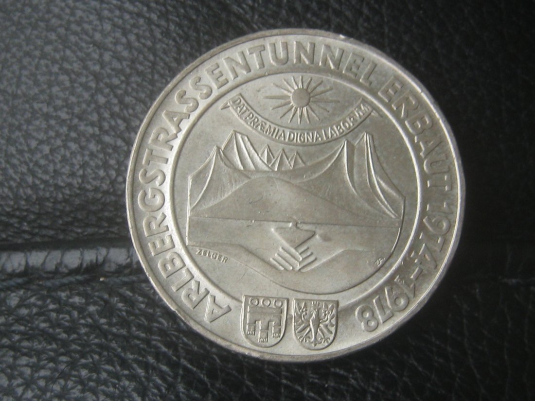  Österreich 100 Schilling 1978; ARLBERGSTRASSENTUNNEL, 640er Silber, 23,93 Gramm   