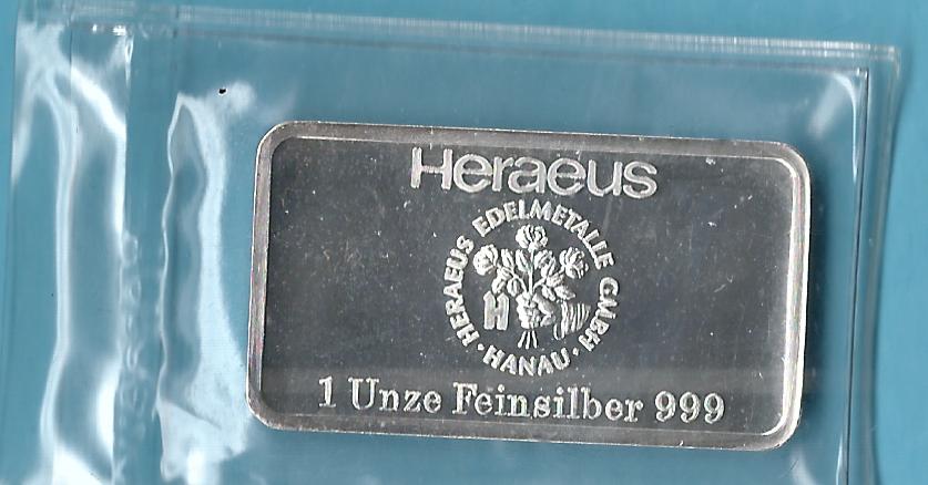  Heraeus 1 OZ Barren Golden Gate Münzenankauf Koblenz Frank Maurer AC417   