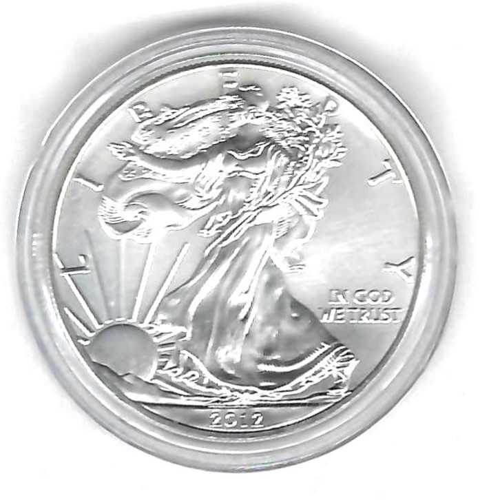  USA 1 Dollar 1OZ Silver Eagle 2012 Goldankauf Golden Gate Frank Maurer AC 180   