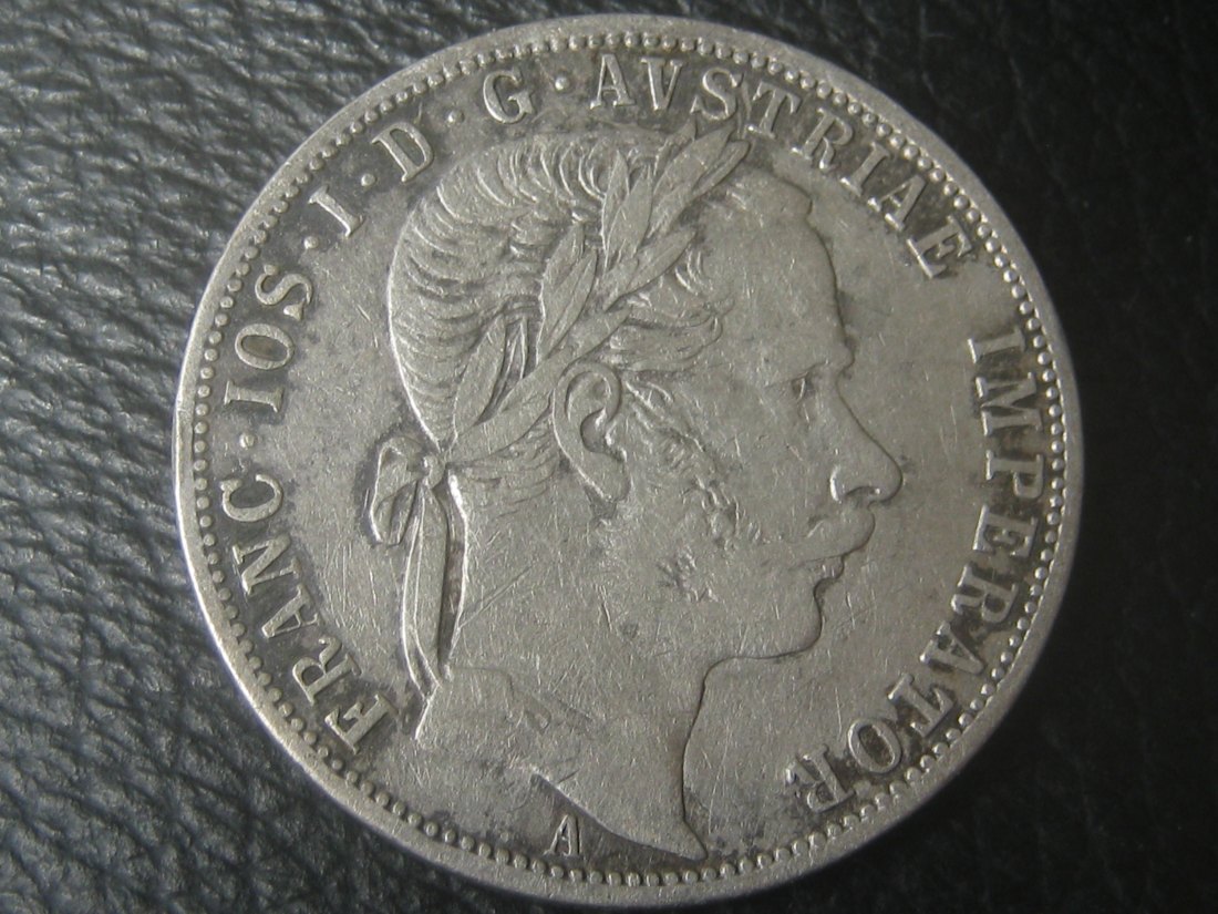  Österreich-Ungarn 1 Florin - Gulden 1871 Franz-Josef I.; 900er Silber   