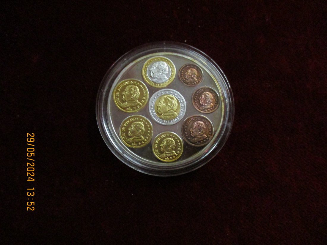  1 Unze Silber 999er Vatikan 2002 Die ersten Münzen der Eurostaaten   