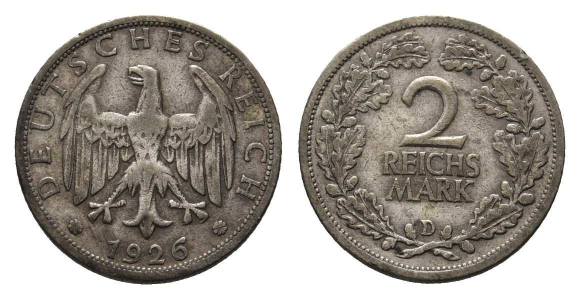  Deutsches Reich; 2 Mark 1926   