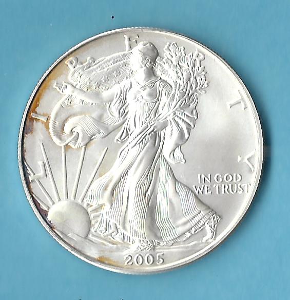  USA Silvereagle 2005 1 OZ Feinsilber Goldankauf Koblenz Frank Maurer AH464   