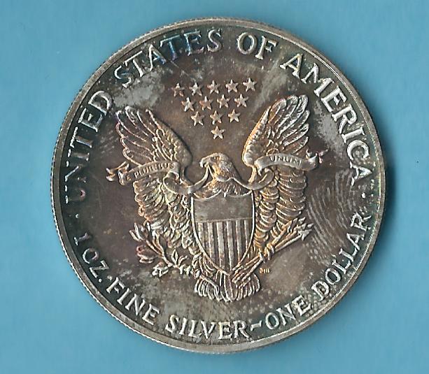  USA Silvereagle 1989 1 OZ Feinsilber Goldankauf Koblenz Frank Maurer AH452   