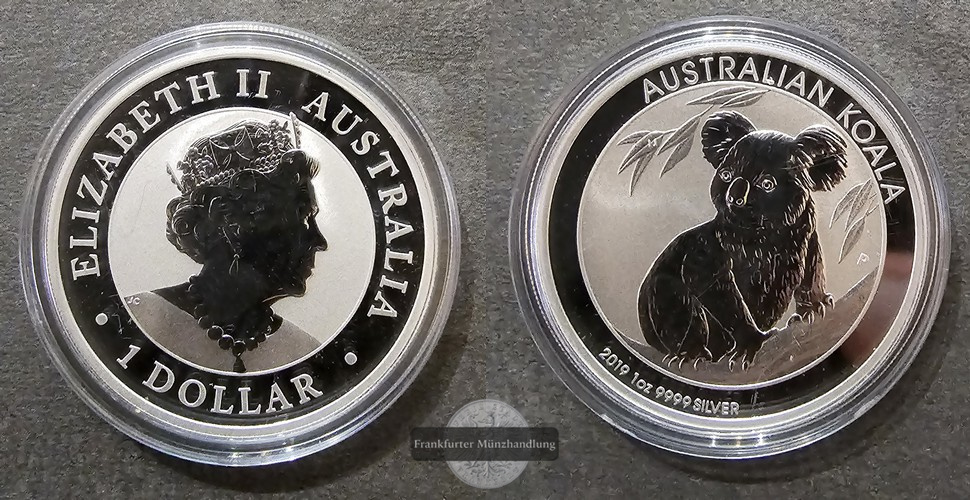  Australien,  1 Dollar 2019 Koala   FM-Frankfurt  Feinsilber: 31,1g   