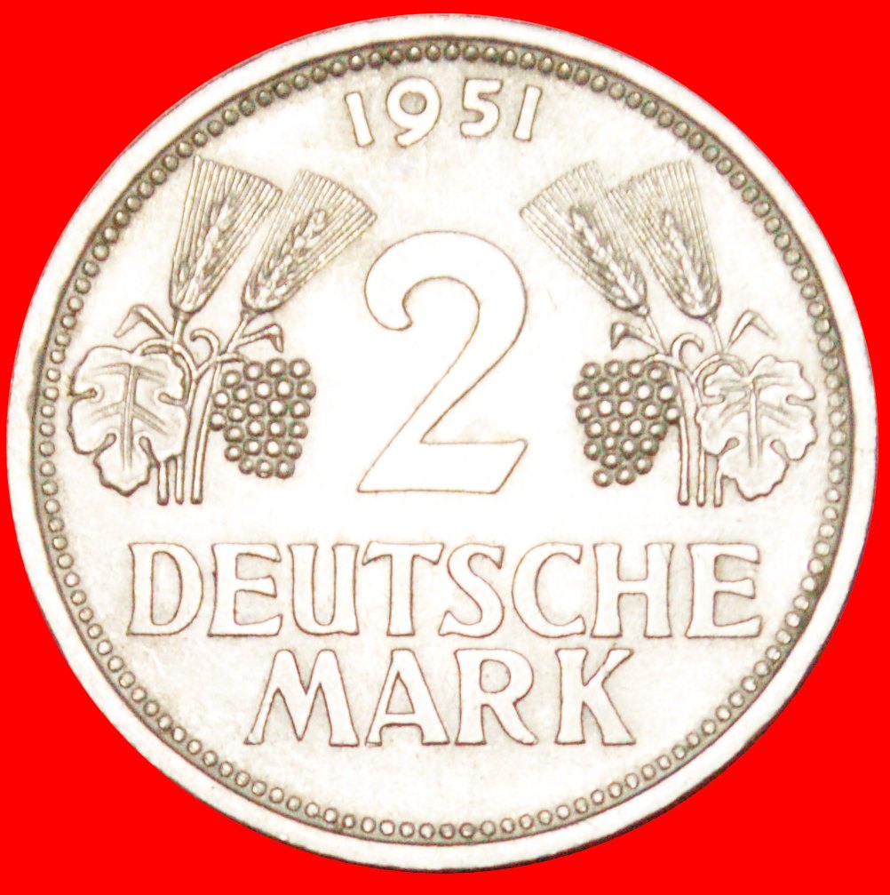  * RARITY: GERMANY ★ 2 DEUTSCHE MARK 1951D BAVARIA! LOW START ★ NO RESERVE!   