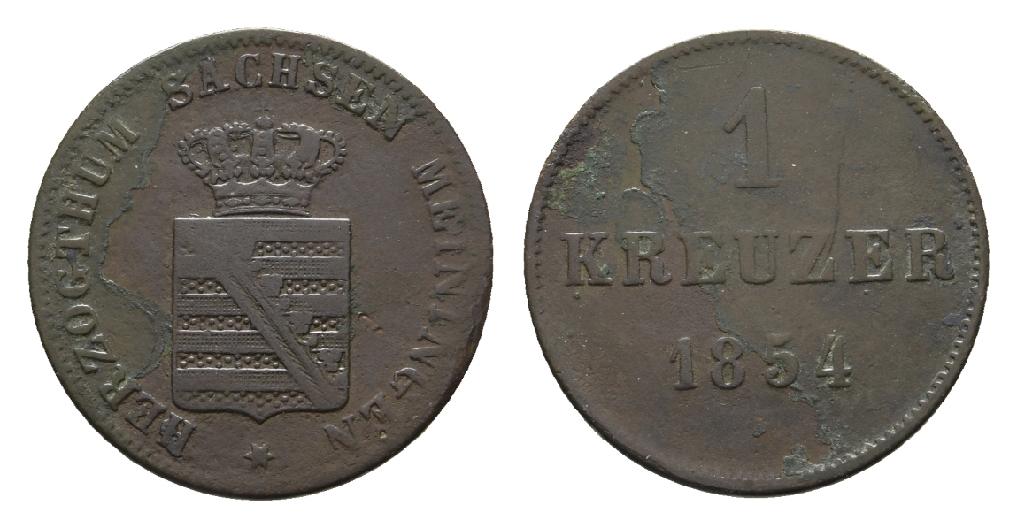  Sachsen-Meiningen; Kleinmünze 1854   