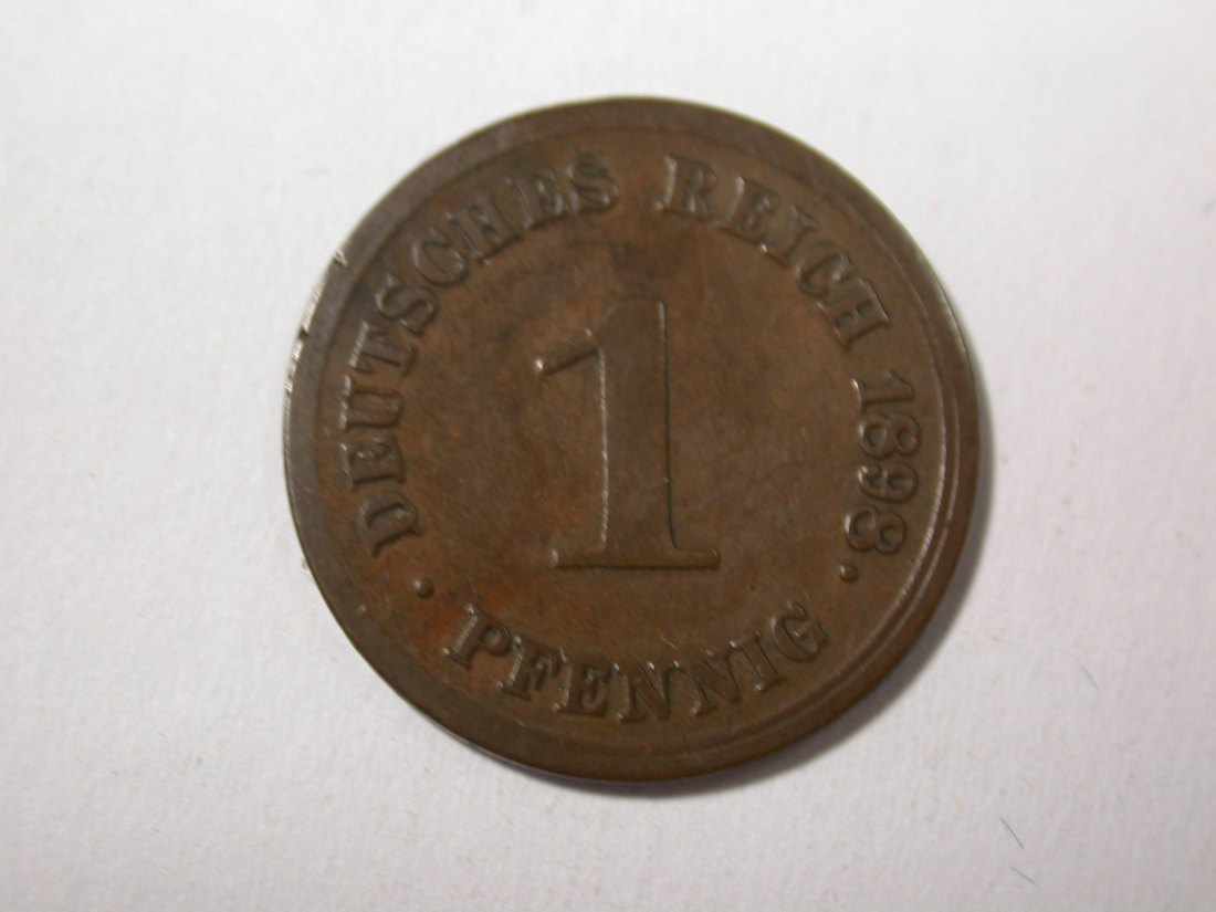  I5  KR  1 Pfennig 1898 G in ss   Originalbilder   