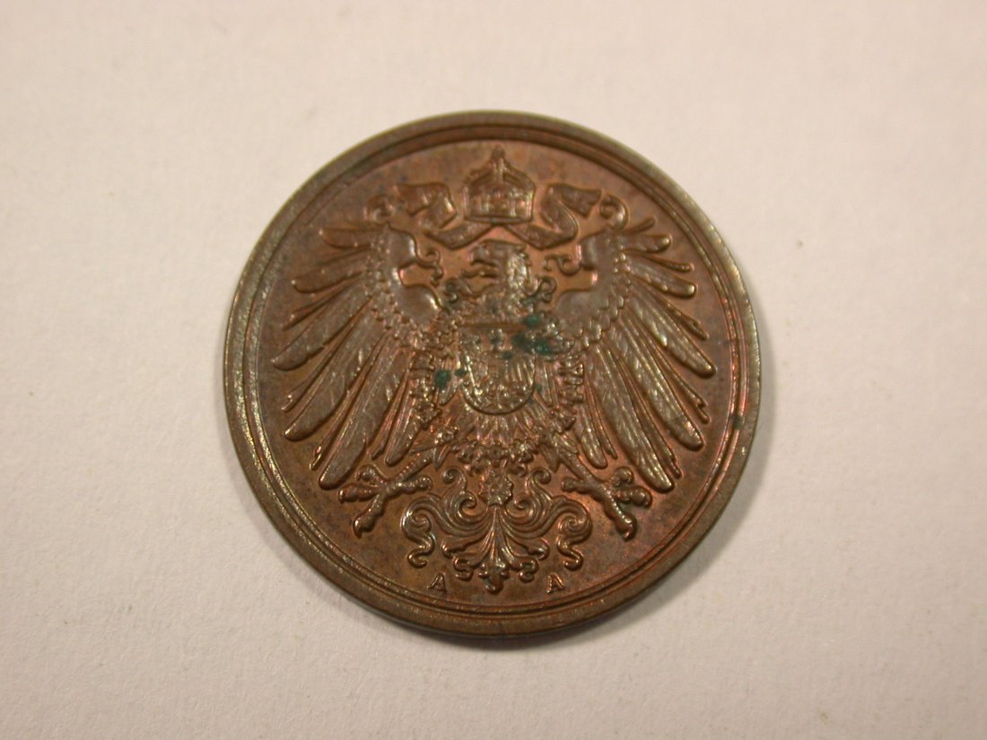  I5  KR  1 Pfennig 1906 A in f.vz   Originalbilder   