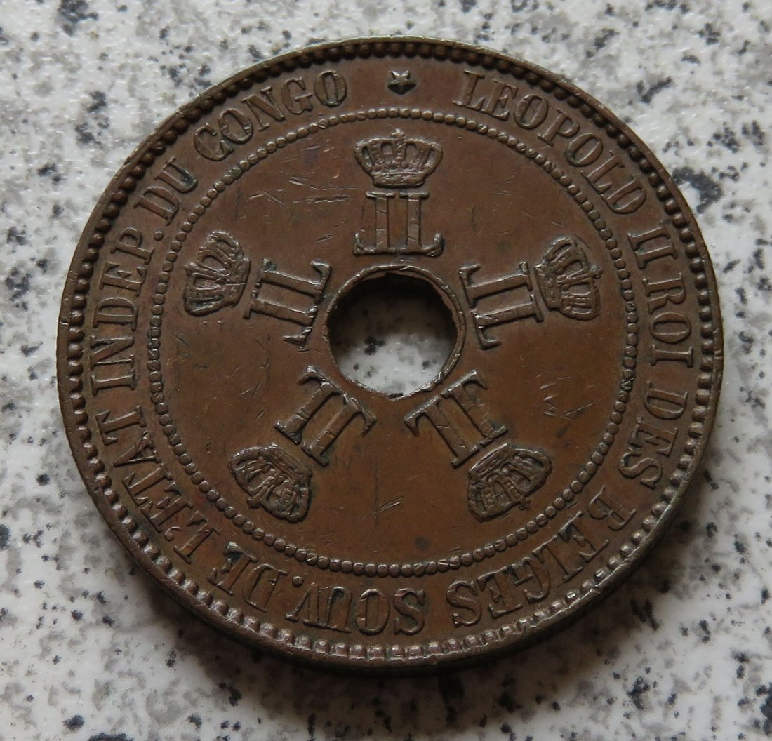  Belgisch Congo 10 Centimes 1888   