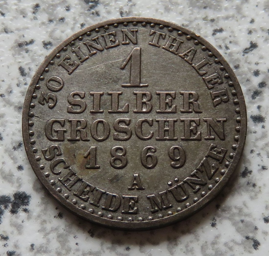  Preussen 1 Groschen 1869 A, besser   
