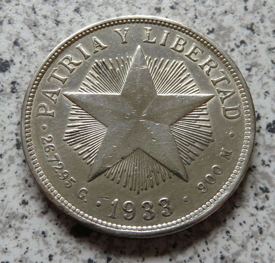  Cuba 1 Peso 1933   