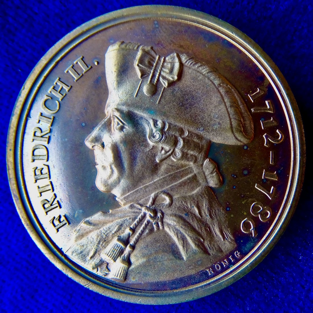  Friedrich der Große Medaille von König 1990 o.J. auf die Überführung seiner Gebeine nach Potsdam   