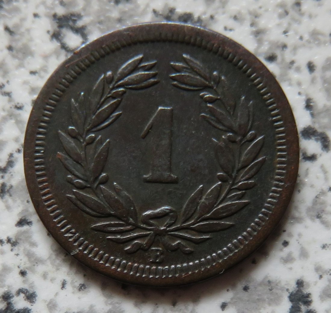  Schweiz 1 Rappen 1875 B   