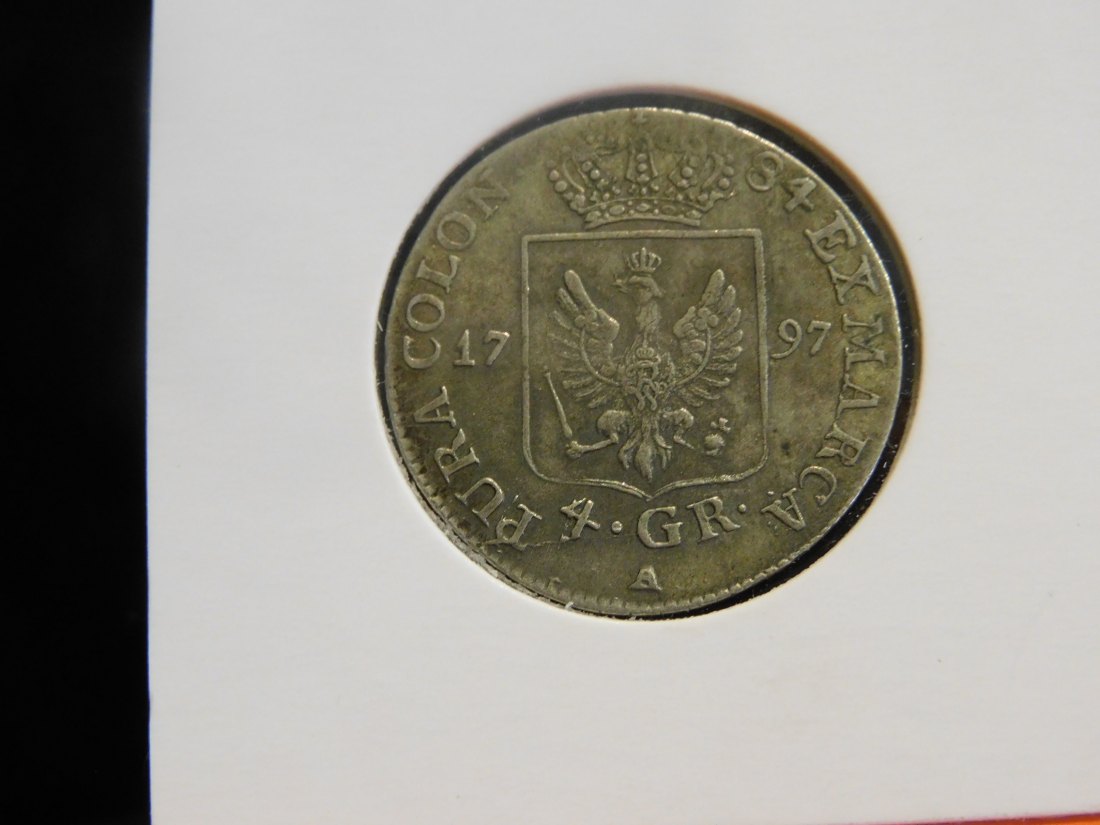  GERMANY 4 GROSCHEN 1797A PRUSSIA.GRADE-PLEASE SEE PHOTOS.   