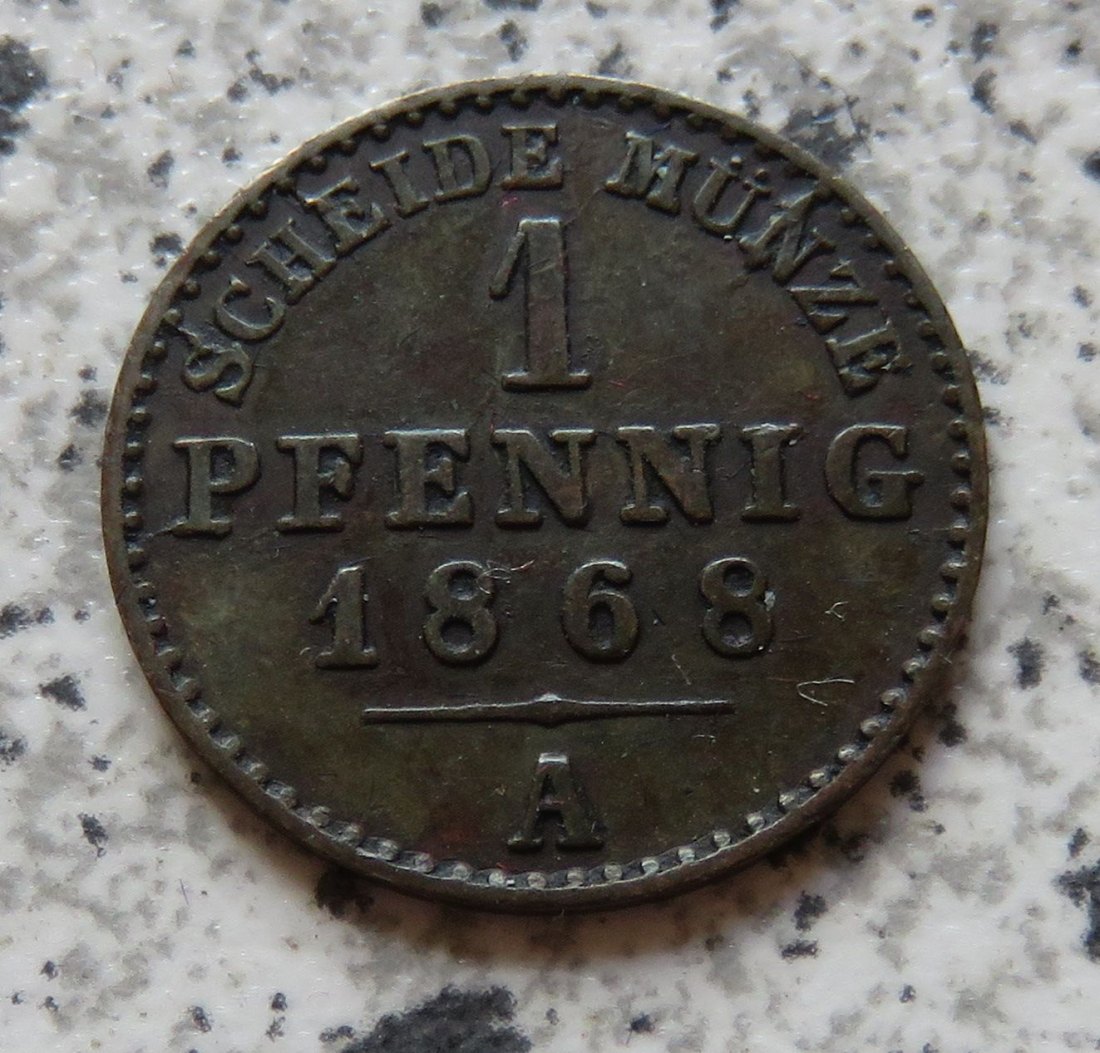  Reuss Ältere Linie 1 Pfennig 1868 A   