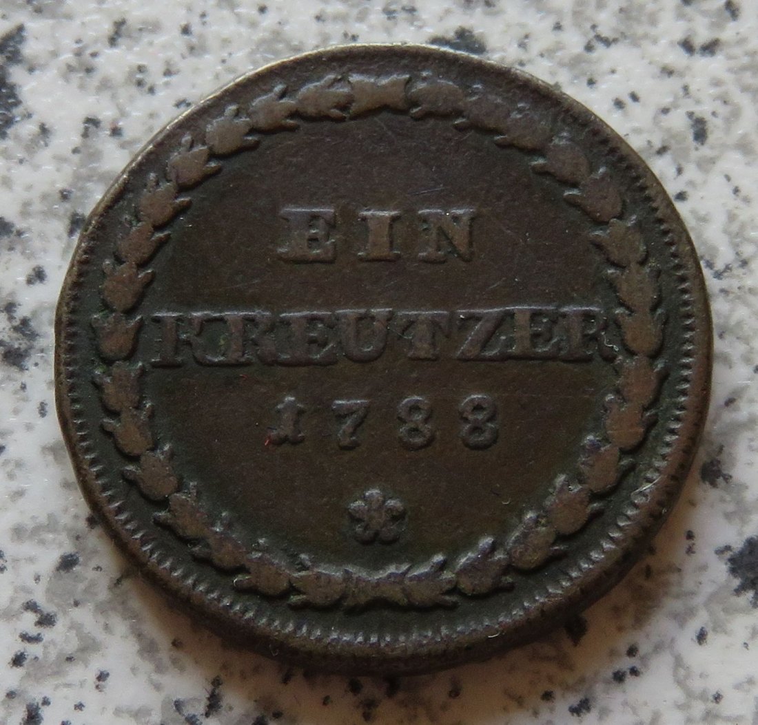  Pfalz - Birkenfeld - Zweibrücken 1 Kreuzer 1788   