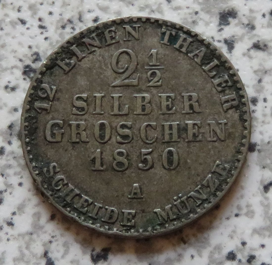  Preusen 2 1/2 Groschen 1850 A   