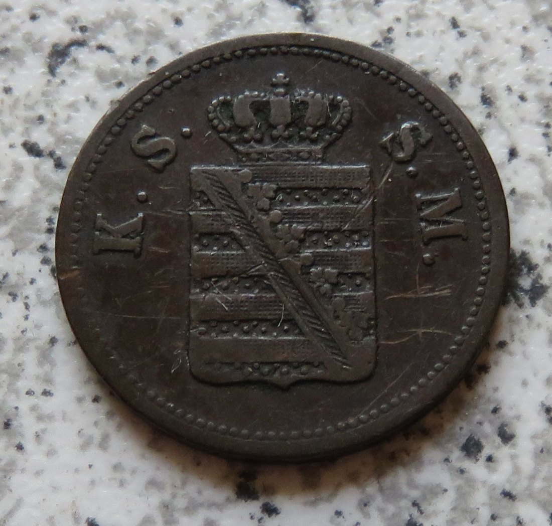  Sachsen 2 Pfennige 1859 F   