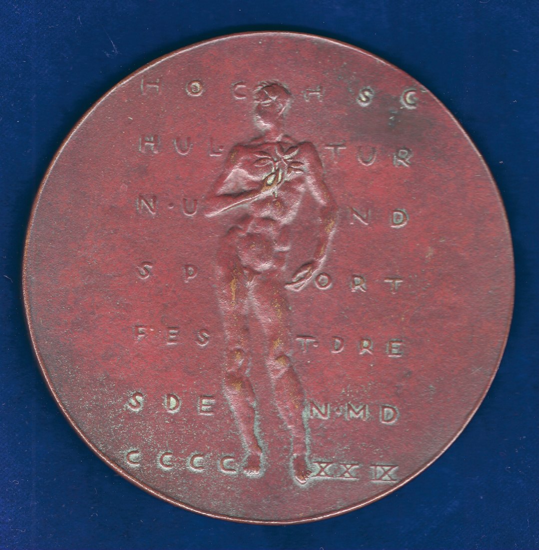  Dresden 1929 Medaille von Raddatz Technische Hochschule Turn- und Sportfest   