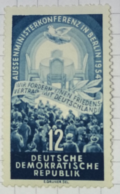  1954, Deutschland-DDR, Mi AT 424 (Viermächtekonferenz), postfrisch   